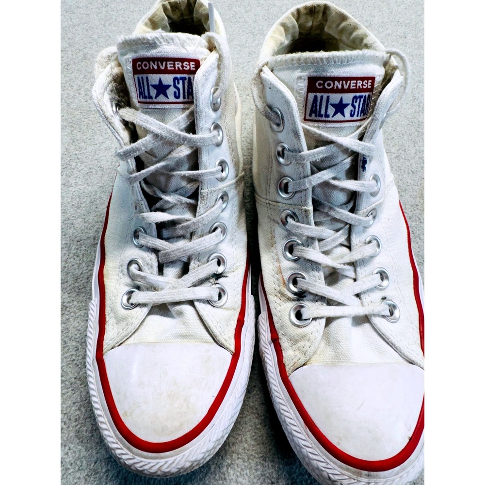 Converse Chuck Taylor All Star High Top White Red Stripe Women's Size 7 Retro